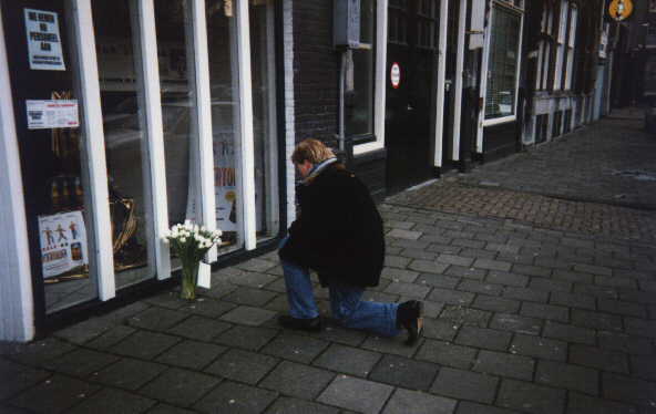 Mike kneeling